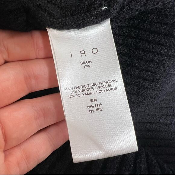 IRO Women's Designer Black BILOH turtleneck Sweater Dress Sz XS - Picture 8 of 8